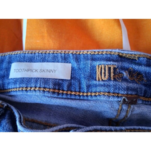 KUT from the Kloth Blue Denim Skinny Solid Women's Blue Jeans 9 - Picture 4 of 4